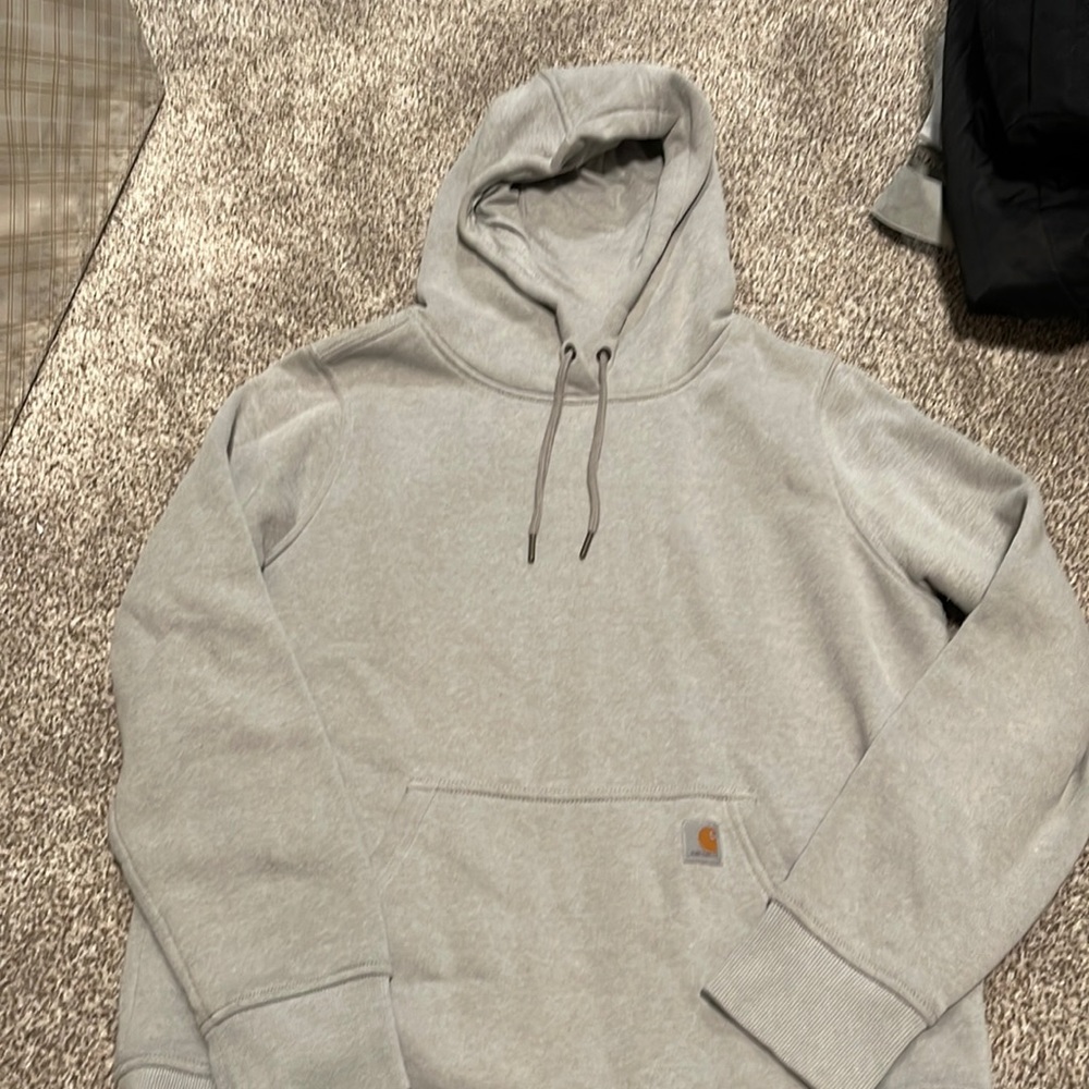 Carhartt gray hoodie size L (12-14) boys